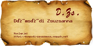 Dömsödi Zsuzsanna névjegykártya