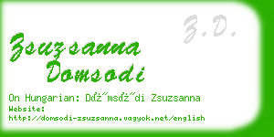 zsuzsanna domsodi business card